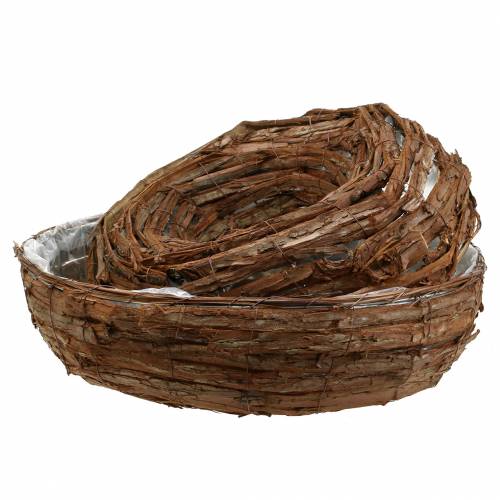 Floristik24 Anilla para plantas corteza natural plant bowl Ø50/43cm juego de 2