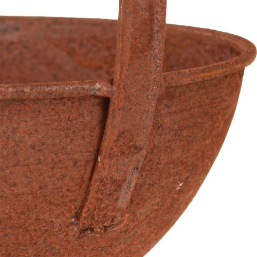 Floristik24 Cuenco para plantas colgante decoración de cocina paleta óxido Ø16,5cm 2ud