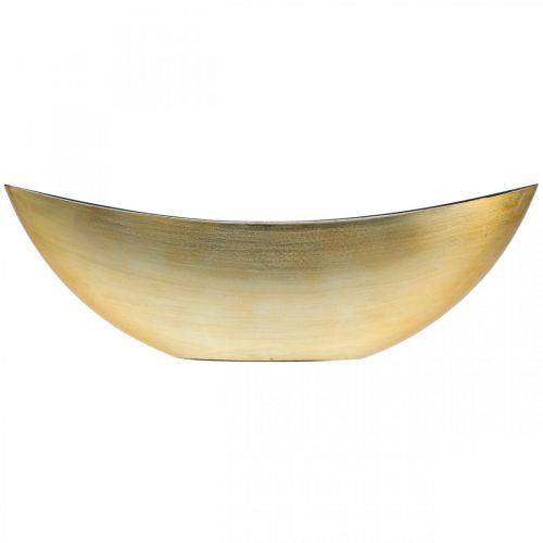 Floristik24 Cuenco para plantas cuenco decorativo ovalado jardinera dorado 39×12×13cm