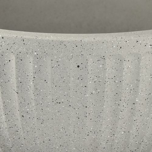 Artículo Macetero de plástico gris jaspeado, Ø35cm, H16,5cm