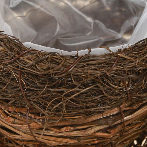 Artículo Cuenco para plantas taza de paja enredaderas marrón natural Ø20cm 2ud