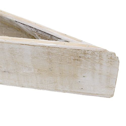 Artículo Jardinera de madera blanca 79cm x 14cm x 7.5cm