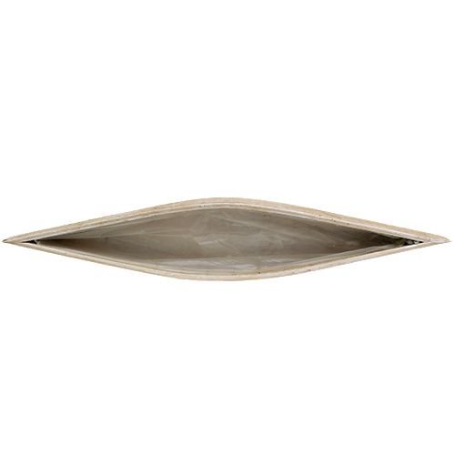 Floristik24 Jardinera de madera blanca 79cm x 14cm x 7.5cm