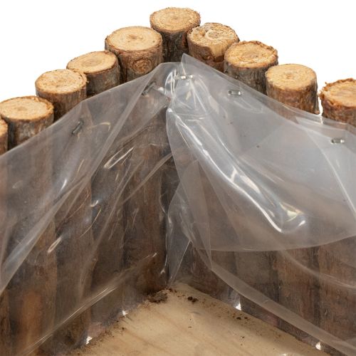 Artículo Cuenco para plantas cuadrado ramas de abedul natural 14,5/20cm juego de 2