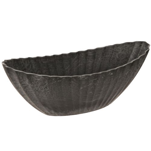 Macetero con ranuras, embarcación de plantación, antracita, 24 cm