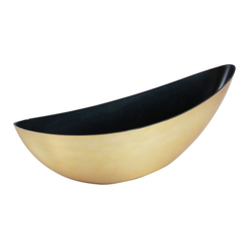 Floristik24 Macetero macetero negro dorado 55×15×18cm