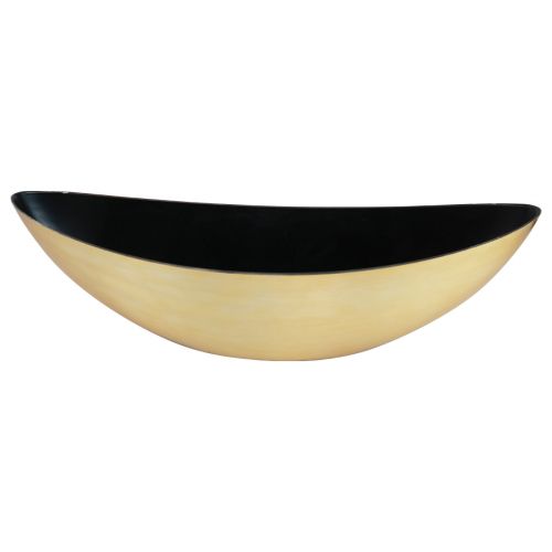 Floristik24 Macetero macetero negro dorado 55×15×18cm