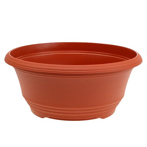 Macetero de plástico Ø27cm redondo terracota 3 piezas