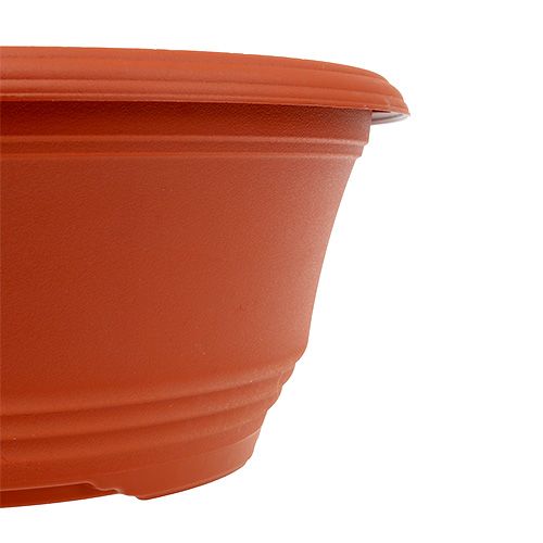 Artículo Macetero de plástico Ø27cm redondo terracota 3 piezas