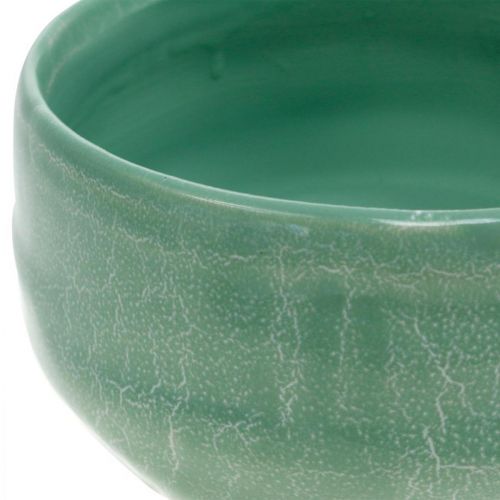 Floristik24 Cuenco para plantas con diseño de cesta, decoración de cerámica, cuenco redondo Ø16cm H7.5cm