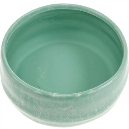 Floristik24 Cuenco para plantas con diseño de cesta, decoración de cerámica, cuenco redondo Ø16cm H7.5cm