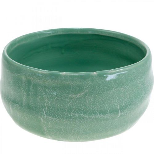 Floristik24 Cuenco para plantas con diseño de cesta, decoración de cerámica, cuenco redondo Ø16cm H7.5cm