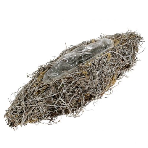 Floristik24 Nave plantadora de vid blanca lavada 40cm x 13cm
