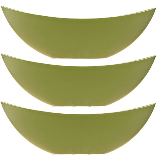 Artículo Cuenco decorativo plástico barco planta verde 28×9×9cm 3ud
