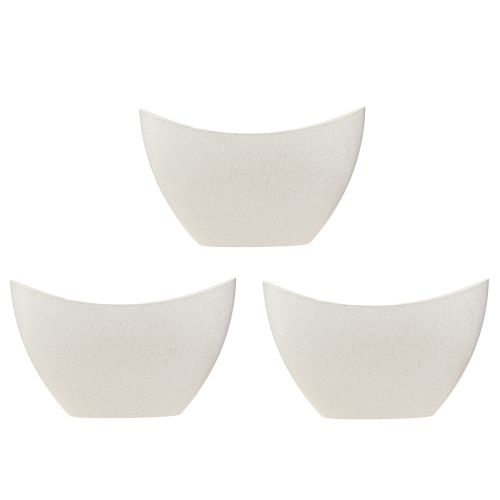 Artículo Cuenco plástico bote planta beige 24×10×15cm 3ud
