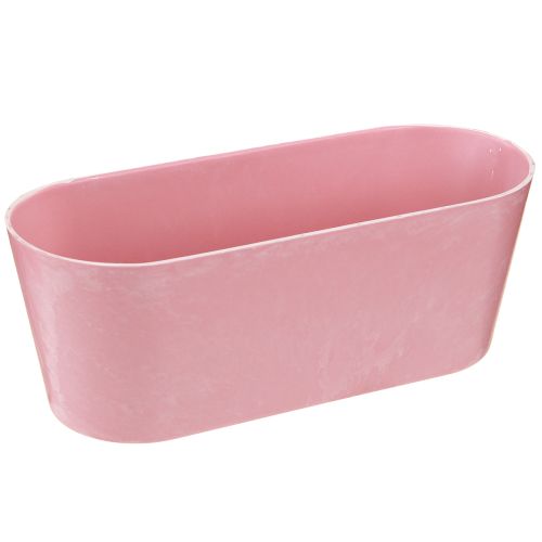 Floristik24 Recipiente para plantar en forma de barco, ovalado, rosa, 27 x 11 x 10 cm, 3 unidades