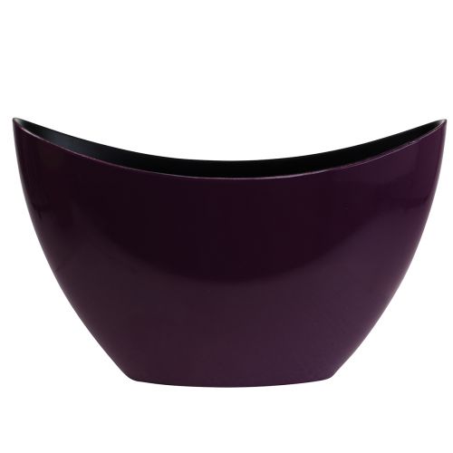 Artículo Cuenco decorativo para plantas en forma de barco violeta 20×9cm H12cm