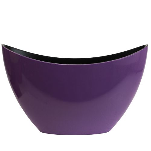 Artículo Cuenco decorativo para plantas en forma de barco violeta 20×9cm H12cm