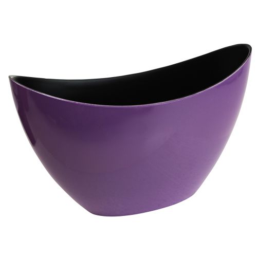 Artículo Cuenco decorativo para plantas en forma de barco violeta 20×9cm H12cm