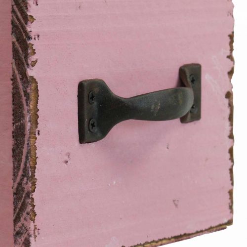 Artículo Cajón para plantas caja decorativa de madera para plantas rosa 12,5 cm