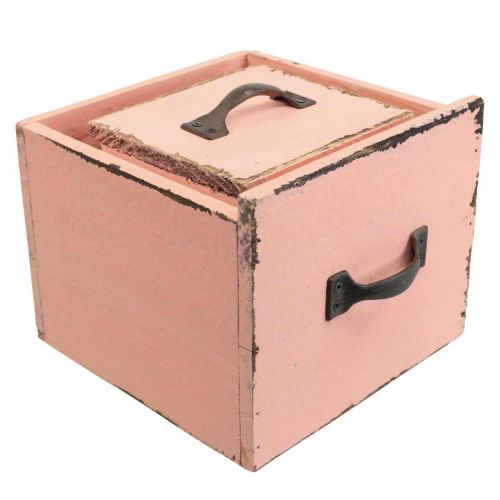 Floristik24 Cajón para plantas jardinera de madera Melocotón 12,5/16cm juego de 2