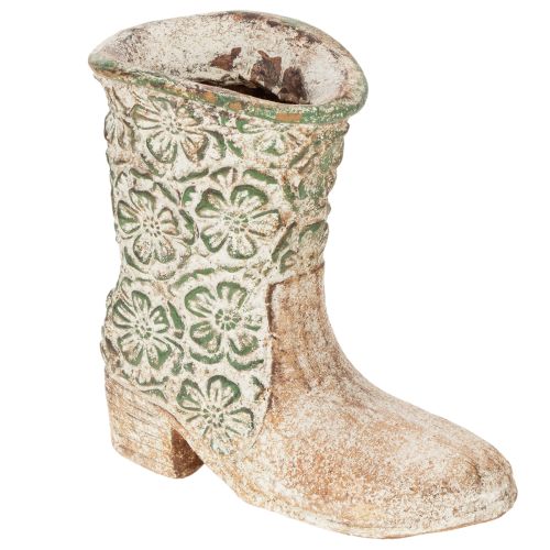 Maceta con forma de bota vaquera, planta, zapato, estampado floral vintage, 24 cm comprar | Floristik24.es