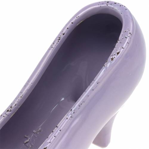 Floristik24 Jardinera zapato mujer ceramica lila 20 × 6cm A12cm
