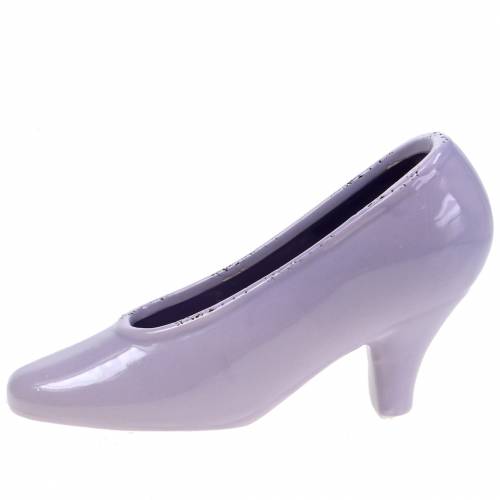 Floristik24 Jardinera zapato mujer ceramica lila 20 × 6cm A12cm
