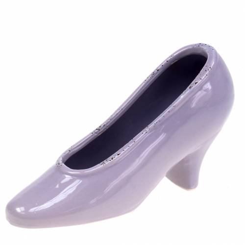 Floristik24 Jardinera zapato mujer ceramica lila 20 × 6cm A12cm