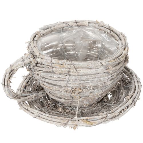 Artículo Taza de té de material natural con encanto rústico para decoración interior exclusiva 13cm