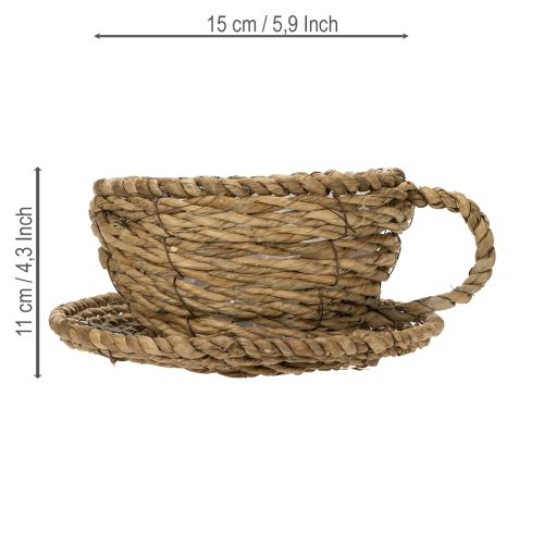 Artículo Cesta de té para decoración natural del hogar y ambiente encantador 15cm