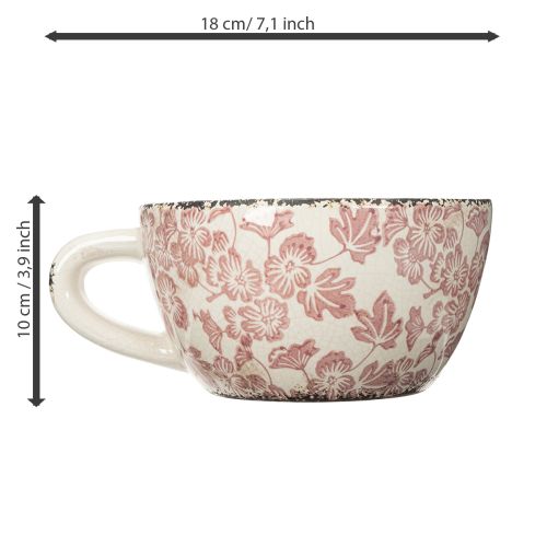 Artículo Vaso para plantar, decoración floral única, 18cm