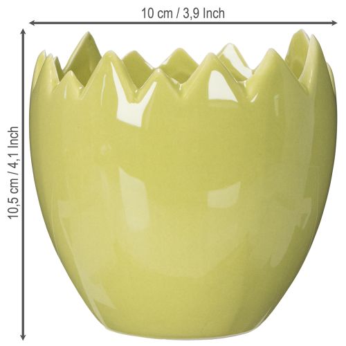 Artículo Maceta con motivo de huevo de Pascua para una elegante decoración primaveral en tu hogar, 10 cm, 3 piezas