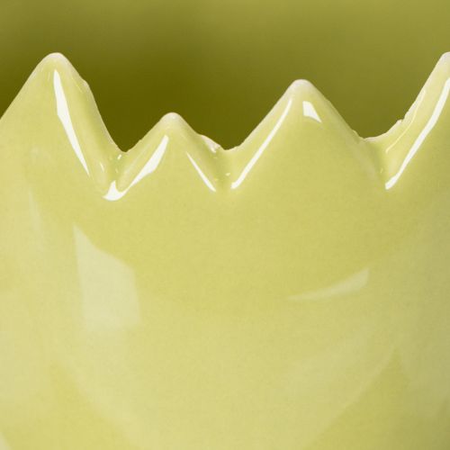 Artículo Maceta con motivo de huevo de Pascua para una elegante decoración primaveral en tu hogar, 10 cm, 3 piezas