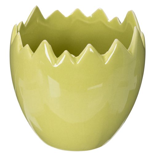 Artículo Maceta con motivo de huevo de Pascua para una elegante decoración primaveral en tu hogar, 10 cm, 3 piezas