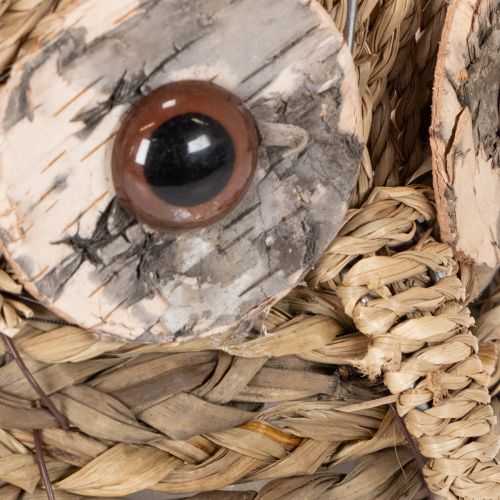 Cesta decorativa tejida a mano con forma de búho para el alféizar de la ventana, 18 cm. | Floristik24.es