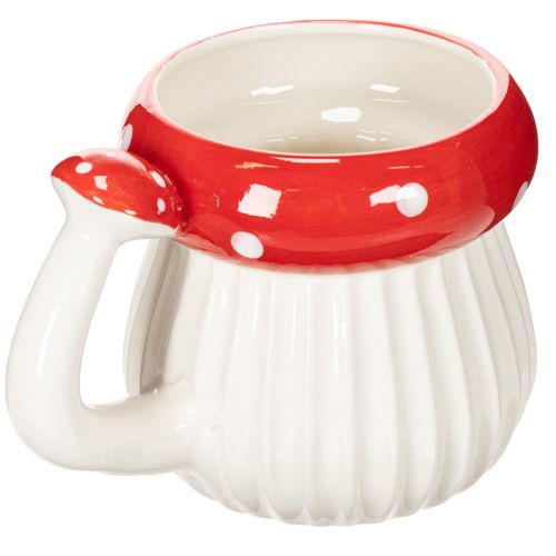 Taza de cerámica con diseño de amanita muscaria para decoración, 10 cm | Floristik24.es