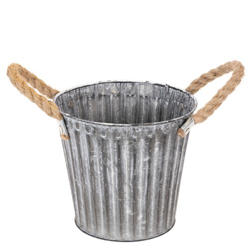 Maceta metálica, maceta decorativa con asas, jardinera, macetero Ø16,5 cm comprar | Floristik24.es