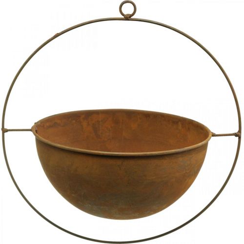 Floristik24 Cuenco decorativo metal decor ring patina decoración colgante Ø27cm