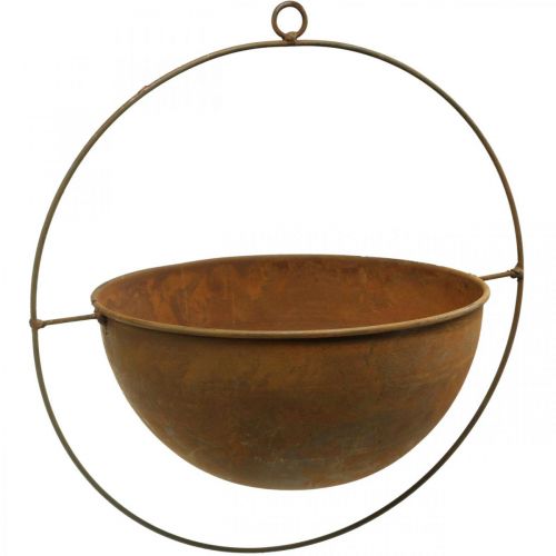 Floristik24 Cuenco decorativo metal decor ring patina decoración colgante Ø27cm