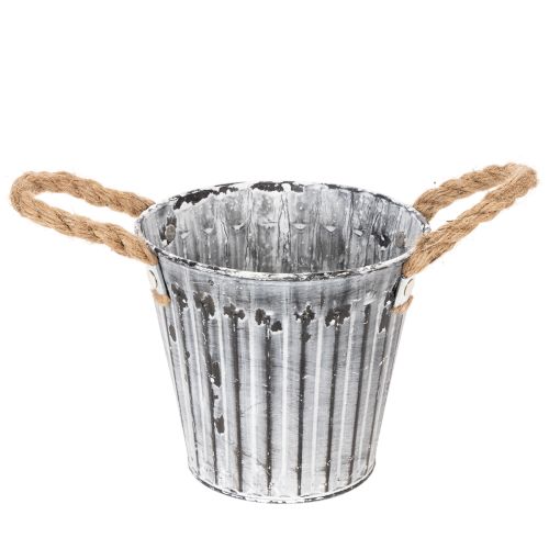 Maceta con asas, maceta metálica, maceta decorativa para plantar Ø14,5 cm comprar | Floristik24.es