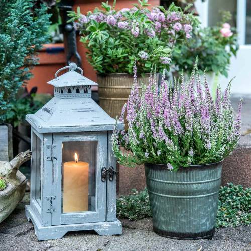 Floristik24 Macetero naranja, marrón, verde Ø17cm H16.5cm juego de 3