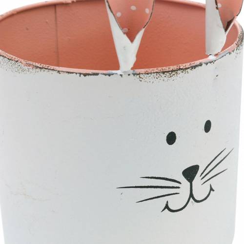 Floristik24 Maceta con cabeza de conejo, decoración de Pascua, conejo de metal, decoración de primavera para plantar