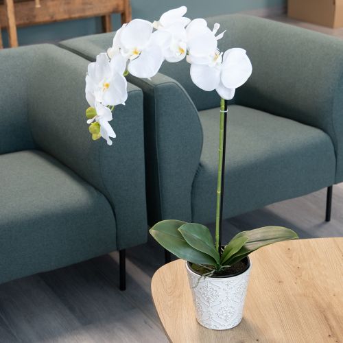 Artículo Planta de orquídea artificial, engañosamente realista, para decoración de oficina y sala de estar, 62 cm