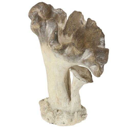 Figura decorativa de hongo de piedra fundida para jardín, color gris, 18 x 16 x 25 cm