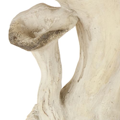 Artículo Figura decorativa de hongo de piedra fundida para jardín, color gris, 18 x 16 x 25 cm