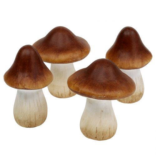 Floristik24 Mezcla de setas de arcilla-cerámica marrón 9cm 8pcs