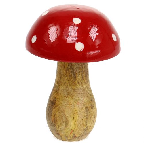 Floristik24 Toadstool de madera rojo 15,5cm