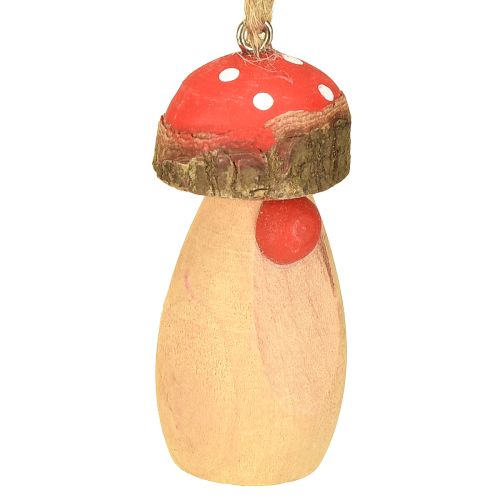 Artículo Seta para colgar madera blanco, marrón surtido 6,5/8cm 8 piezas