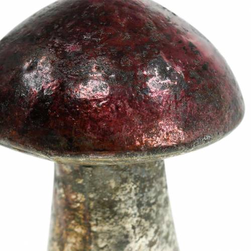 Floristik24 Seta decorativa de vidrio con acabado metálico color frambuesa, plata Al10cm
